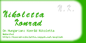 nikoletta konrad business card